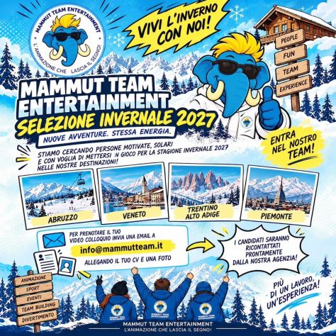 🚀 MAMMUT TEAM SELEZIONA ANIMATORI E ANIMATRICI PER LA STAGIONE INVERNALE ED EST - Foto 2