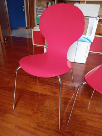 Mobile soggiorno in legno e formica, frassino/rosso - Foto 2
