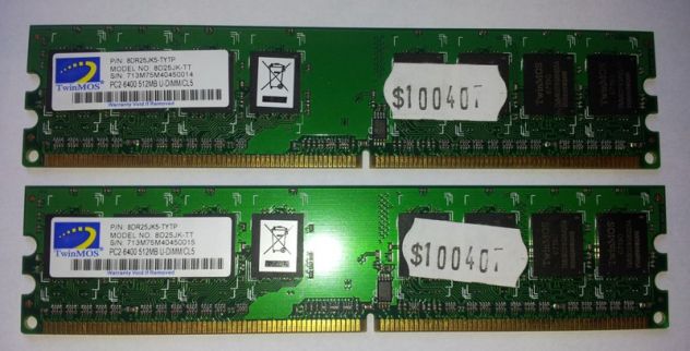 Memoria RAM DDR2 800MHz, 1 X 512MB