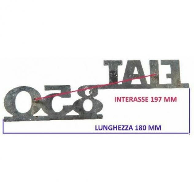 Scritta Emblema Targhetta auto Fiat 850 - Foto 2