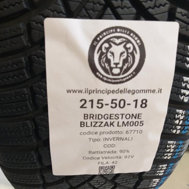 4 GOMME 215 50 18 BRIDGESTONE A67710 - Foto 2