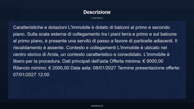 Immobile in asta di 112 m² in vendita a Arola - Foto 4
