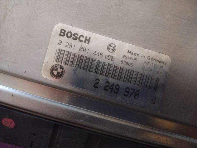 0281001445 BOSCH EDC15M 7785098 CENTRALINA MOTORE ECU BMW 320D E46 100KW 136CV - Foto 3