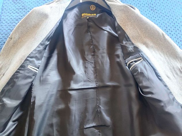 Cappotto doppiopetto grigio spigato tg. M - Foto 8