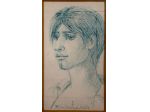 Nino Tirinnanzi pittore quadro penna biro Volto maschile