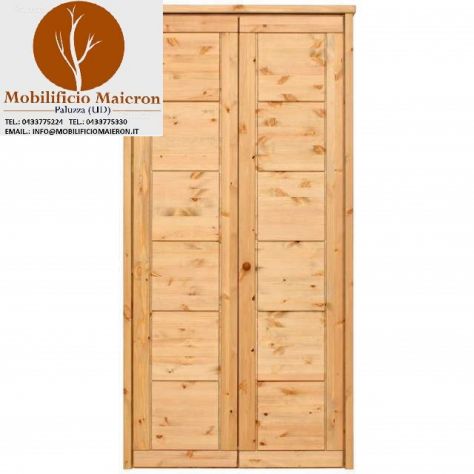 Mobili Rustici Armadio 2 Ante in Legno Massello cod 054 Nuovo