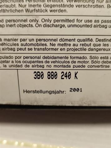 AIRBAG SEDILE DESTRO VOLKSWAGEN Passat Berlina 3° Serie 3B0880240K (0005) - Foto 2