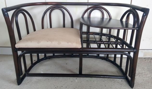Divanetto in Bambù Rattan con tavolinetto
