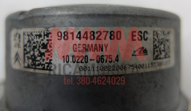 9814482780 Peugeot 2008 1.2 2016 gruppo pompa ABS