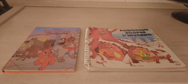 2 LIBRI FIABE: "OLIVER & COMPANY" WALT DISNEY, "ROSICCHIO SCOPRE L’INVERNO" 1988 - Foto 6