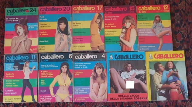 Lotto 10 Caballero (rivista per adulti) anni '60 '70