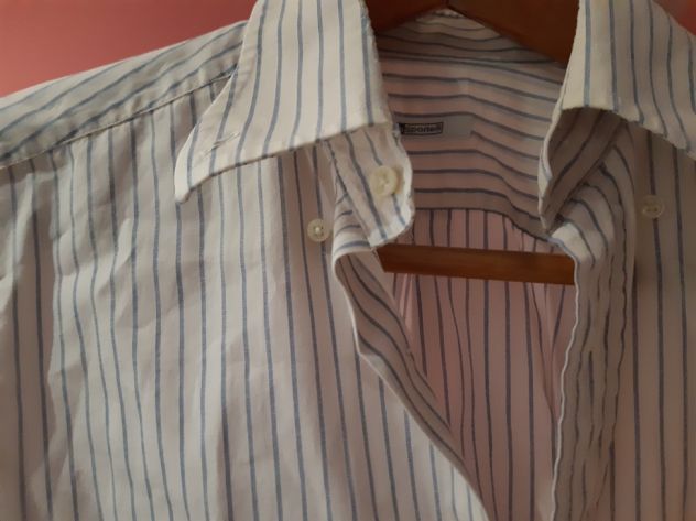 Camicia bianca gessato azzurro Gb Sportelli Tg 38 - M - USATA - Foto 3