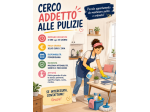CERCASI ADDETTO/a ALLE PULIZIE 2 H. OGNI DUE SETTIMANE