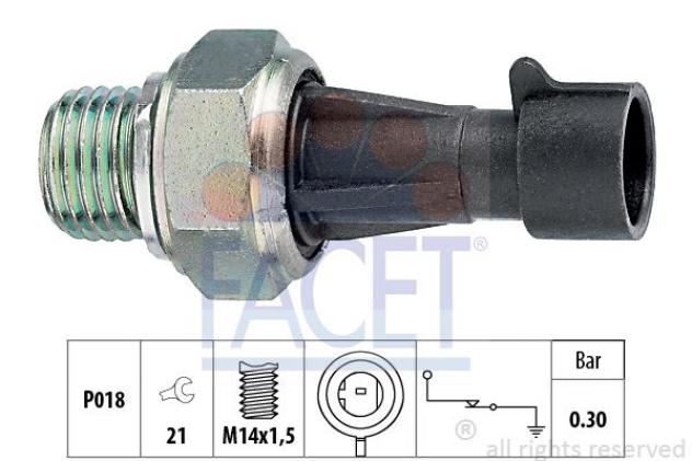 Facet Interr.Spia Olio M14X1.5 Punto 70096