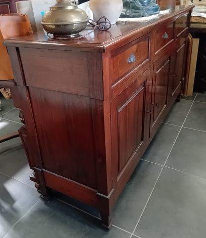 PARTICOLARE ELEGANTE CREDENZA DI ANTIQUARIATO FRANCESE PROVENZALE IN NOCE - Foto 6