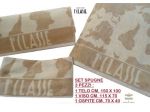 SET SPUGNE ALVIERO MARTINI 1^CLASSE COMPLETO BAGNO 3 ASCIUGAMANI MISURE MAX
