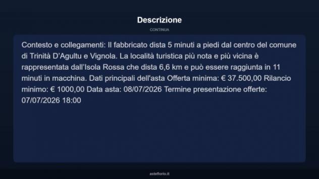 Immobile in asta di 351 m² in vendita a Trinità d'Agultu e Vignola - Foto 4