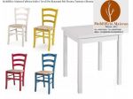 Set cod 210 Bolzano Sedie Tavoli 80x80 Ristorante Bar Pizzeria Nuovi Non Usati