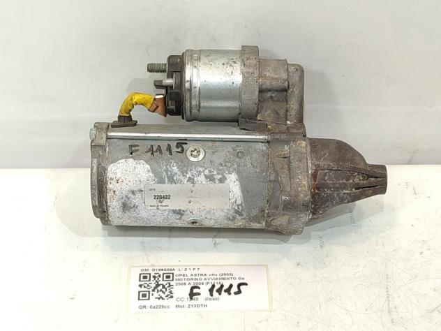 MOTORINO D' AVVIAMENTO OPEL Astra H Berlina G196039A Z13DTH diesel 1248 (0407)