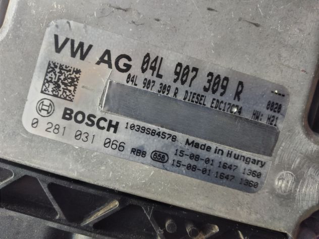 CENTRALINA ECU 0281031066 EDC17C74 VW GOLF VII PASSAT Vw Golf 7 Centralina moto - Foto 7