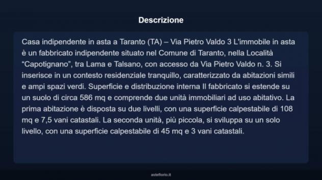 Immobile in asta di 108 m² con più di 5 locali in vendita a Taranto - Foto 3