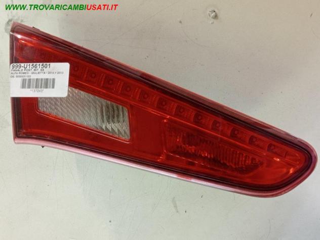 FANALE POST. INT. SX 999-U1561501 Parti elettriche  Fanaleria  Fanali  Fanale post. sx. ALFA ROMEO - GIULIETTA - 2010  2013, ALFA ROMEO - GIULIETT