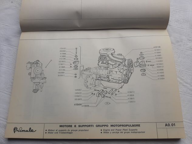 AUTOBIANCHI PRIMULA CATALOGO PARTI DI RICAMBIO ORIGINALE - Foto 4
