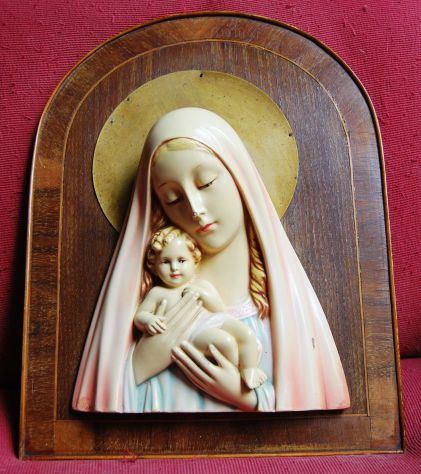 madonnina con bambino in ceramica - Foto 3