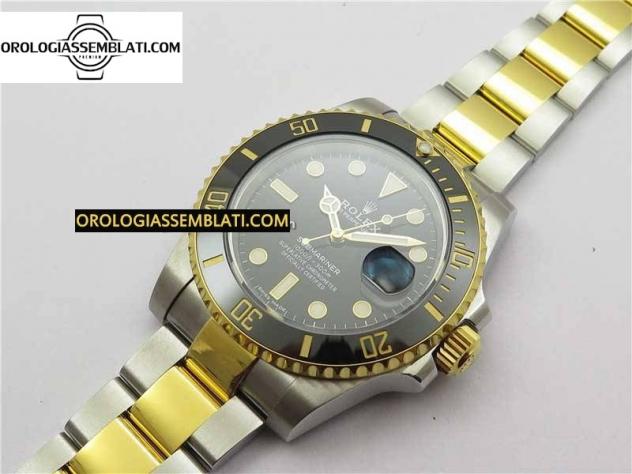 Rolex Replica SUBMARINER 116613 LN BLACK CERAMIC 904L STEEL/YG 1:1 BEST EDITION BLACK DIAL 3135 - Foto 9