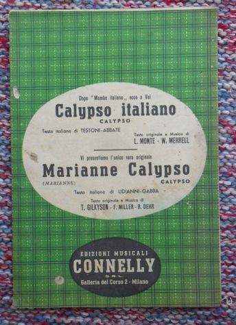 SPARTITO - CALYPSO ITALIANO - MARIANNE CALYPSO -