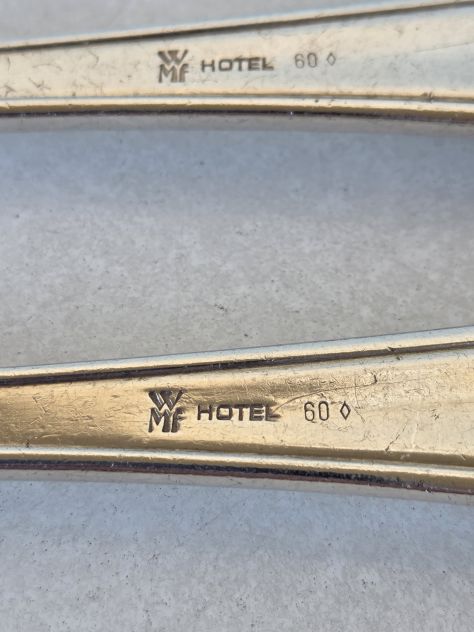Forchette 5 pz placcate argento, 2 coppie più una singola. - Foto 6