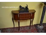 Console in noce mezzo giro stile Luigi XV