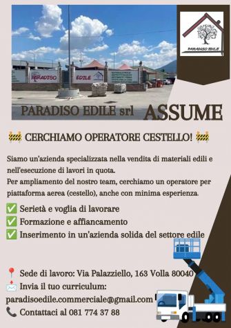 Operatore piattaforme aeree (cestello)