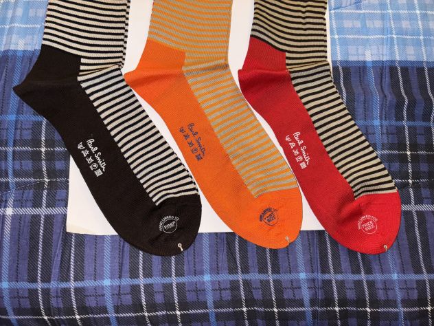 3 PAIA CALZE NUOVE DA UOMO FIRMATE ORIGINALI”PAUL SMITH”MADE IN ITALY - Foto 5