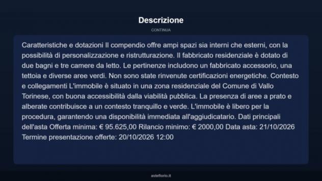 Immobile in asta di 1098 m² con più di 5 locali in vendita a Vallo Torinese - Foto 11