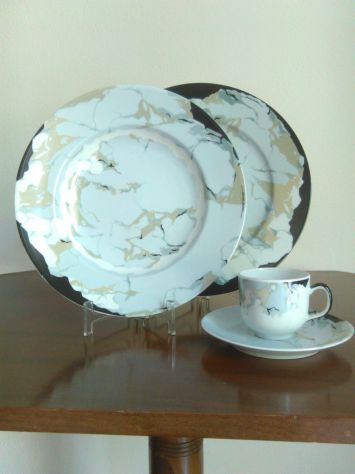 Porcelaine De Limoges. Daniel Hechter modello Marmorizzato