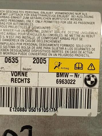 AIRBAG PORTA ANTERIORE DESTRA BMW Serie 5 E61 Touring 6963022 601190500C (03) - Foto 2