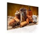 Quadro Caffè E Brioche Con Sfondo Beige - ARREDALACASA