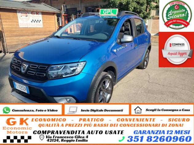 Dacia Sandero TCE 100, BENZINAGPL, STEPWAY BRAVE, EURO 6B, OK NEOPATENTATI, GARANZIA L.12 MESI