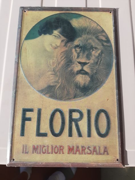 INSEGNA FLORIO IL MIGLIOR MARSALA TARGA IN RILIEVO - Foto 4