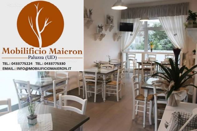 Set Sedie e Tavoli Shabby Chic Padova Per Arredo Bar Ristorante Pizzeria - Foto 5