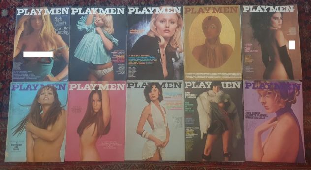 Lotto 10 Playmen '60 '70 '80 N.Cassini J.Birkin O.Colli C.Rampling C.Clery