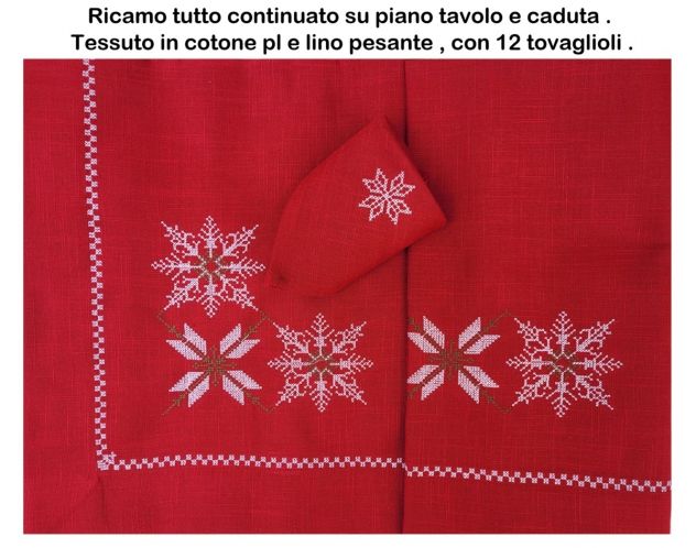 Tovaglie copri tavoli centri  ricamati Natalizi vari modelli e prezzi - Foto 6