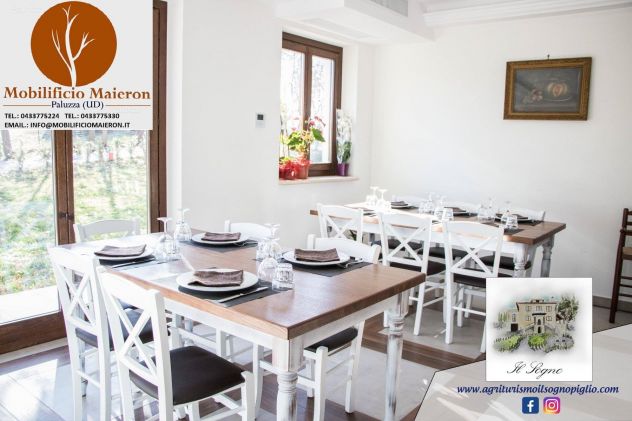 Set Sedie e Tavoli Shabby Chic Padova Per Arredo Bar Ristorante Pizzeria - Foto 7