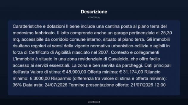 Immobile in asta di 87 m², box auto in vendita a Casaloldo - Foto 10