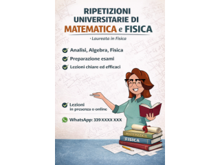 Ripetizioni Universitarie Matematica e Fisica Laureata in Fisica