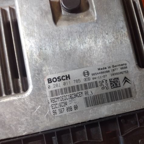 CENTRALINA MOTORE CITROEN C3 1.4 HDI BOSCH 0281011785 - 9658556880 - Foto 2