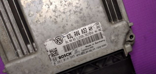 CENTRALINA MOTORE VOLKSWAGEN GOLF 2.0 TDI BOSCH 0 281 014 985, 0281014985, 03L 9 - Foto 3