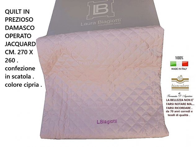 LAURA BIAGIOTTI COPRILETTO QUILT IN DAMASCO JACQUARD MATRIMONIALE - Foto 10