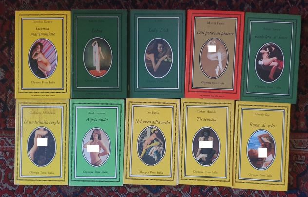 Lotto 10 libri erotici Olympia Press anni '70 da collezione